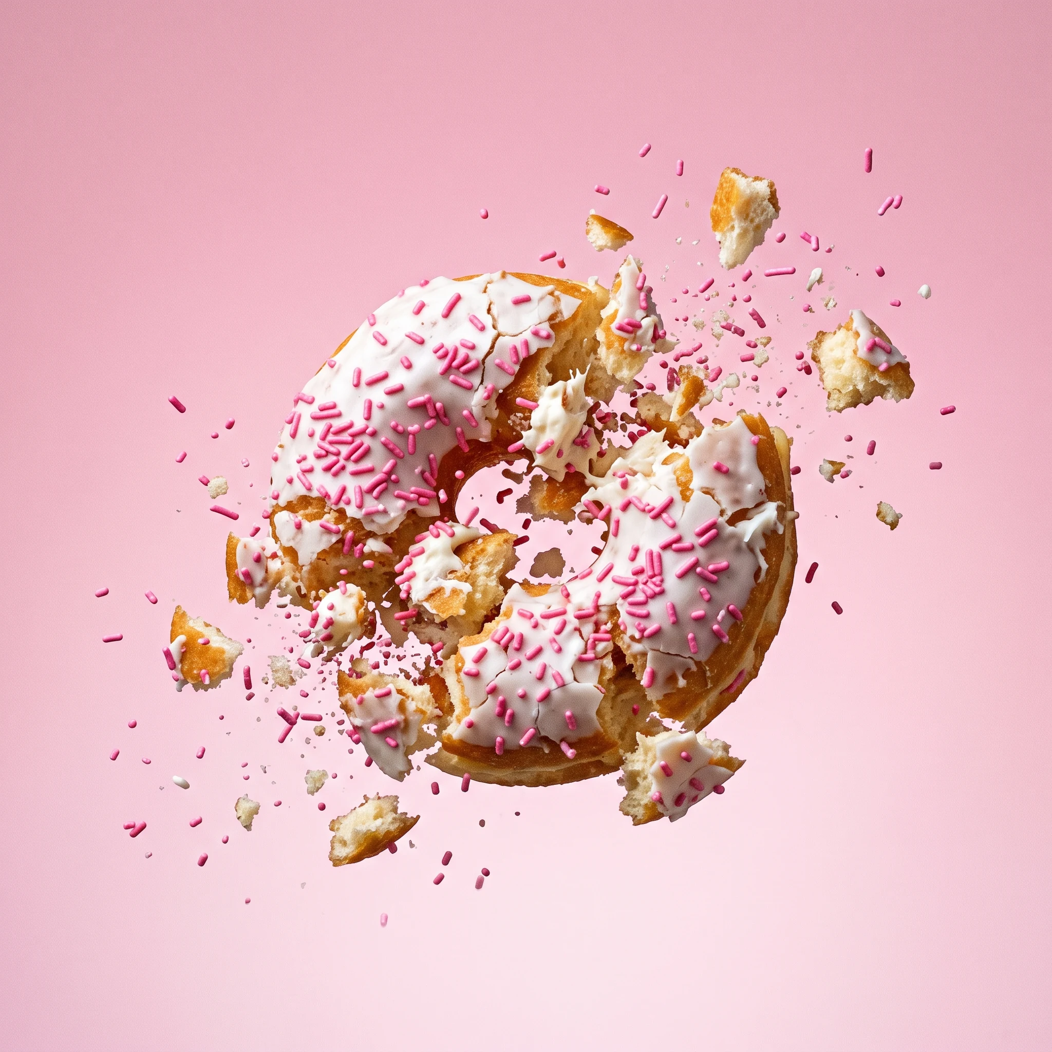 Donut Exploding Mid-Air